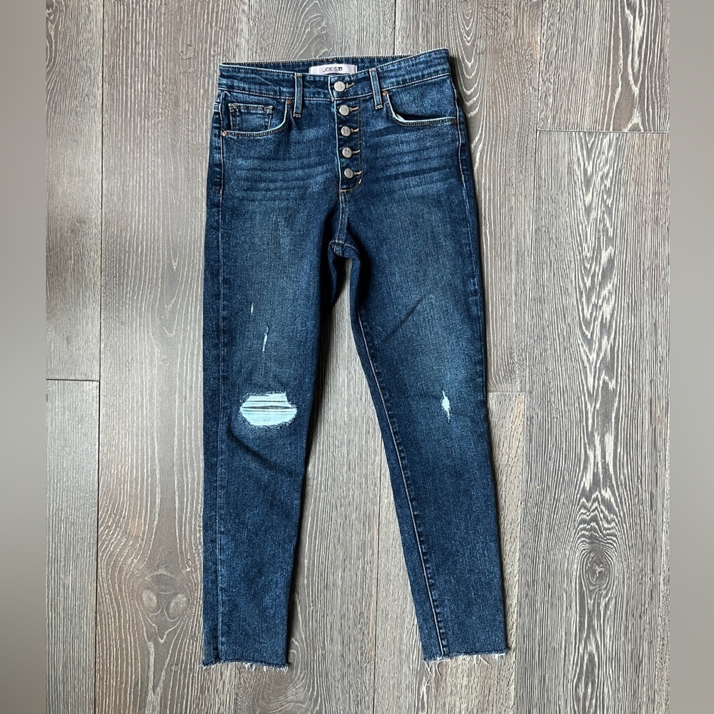 Joe’s hi rise, cut off distressed skinny ankle jeans - Huron- W 25
